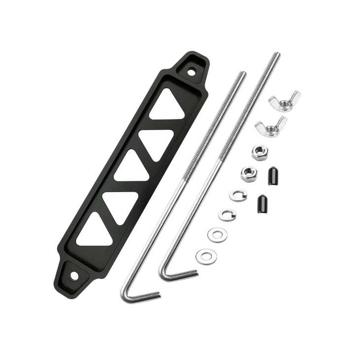 Black Battery Tie Down Bracket